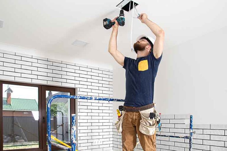 Installation électrique plafond