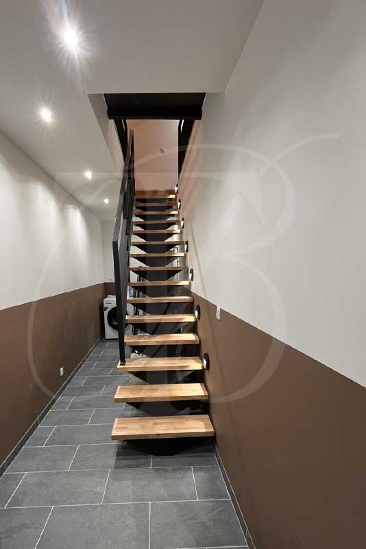 Rénovation d'un escalier dans une entrée